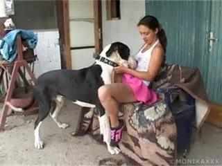 Watch This Good Dog Lick His Mistress and Get Free Porn Animal Video!